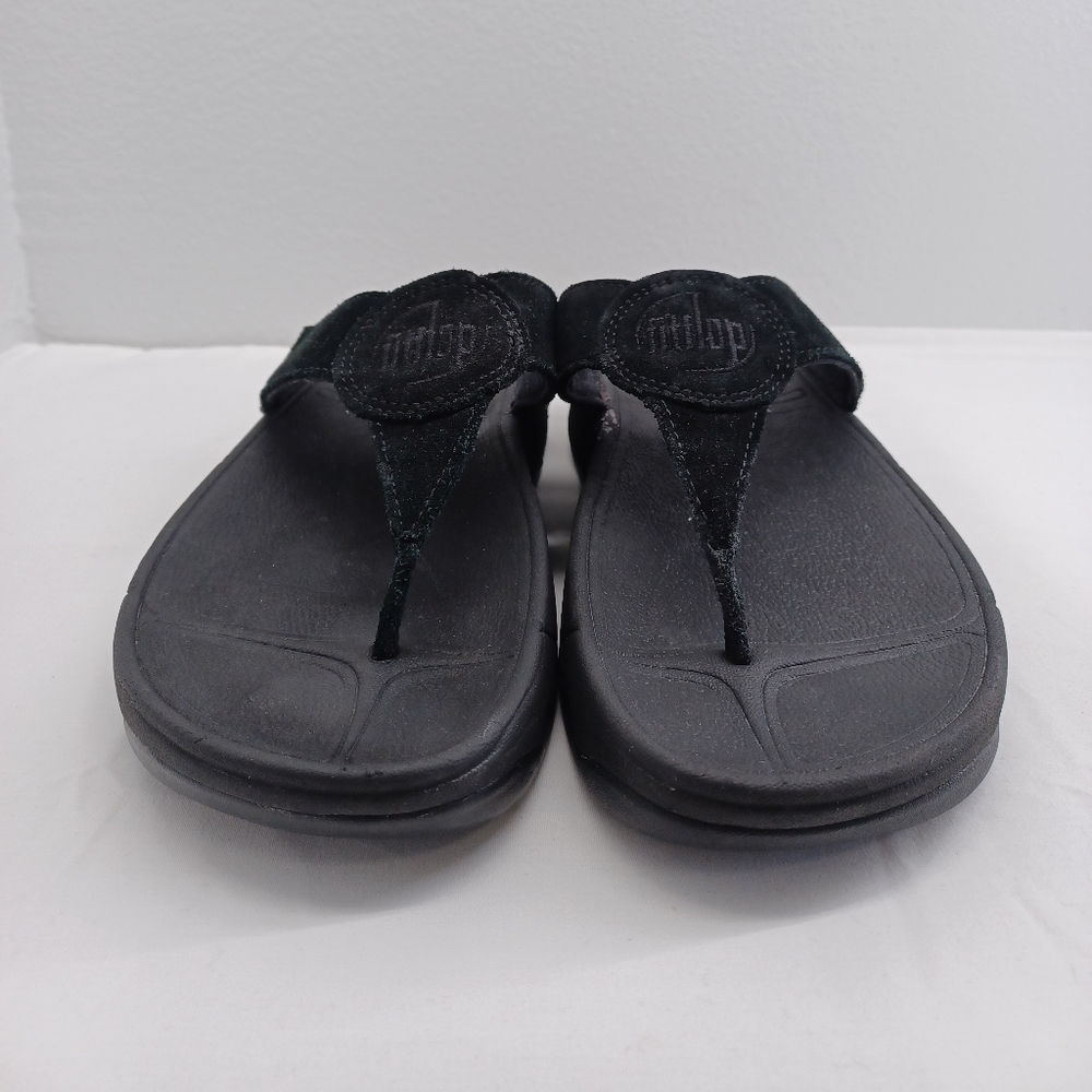 Fitflop suede black thong sandals Women’s  size 7